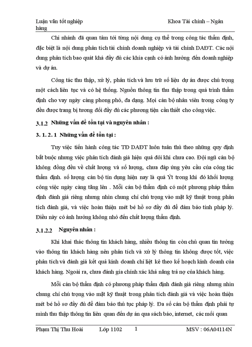 image for page Thực trạng và giải pháp nâng cao chất lượng thẩm định DAĐT tại Chi nhánh NHNo PTNT huyện Hưng Hà