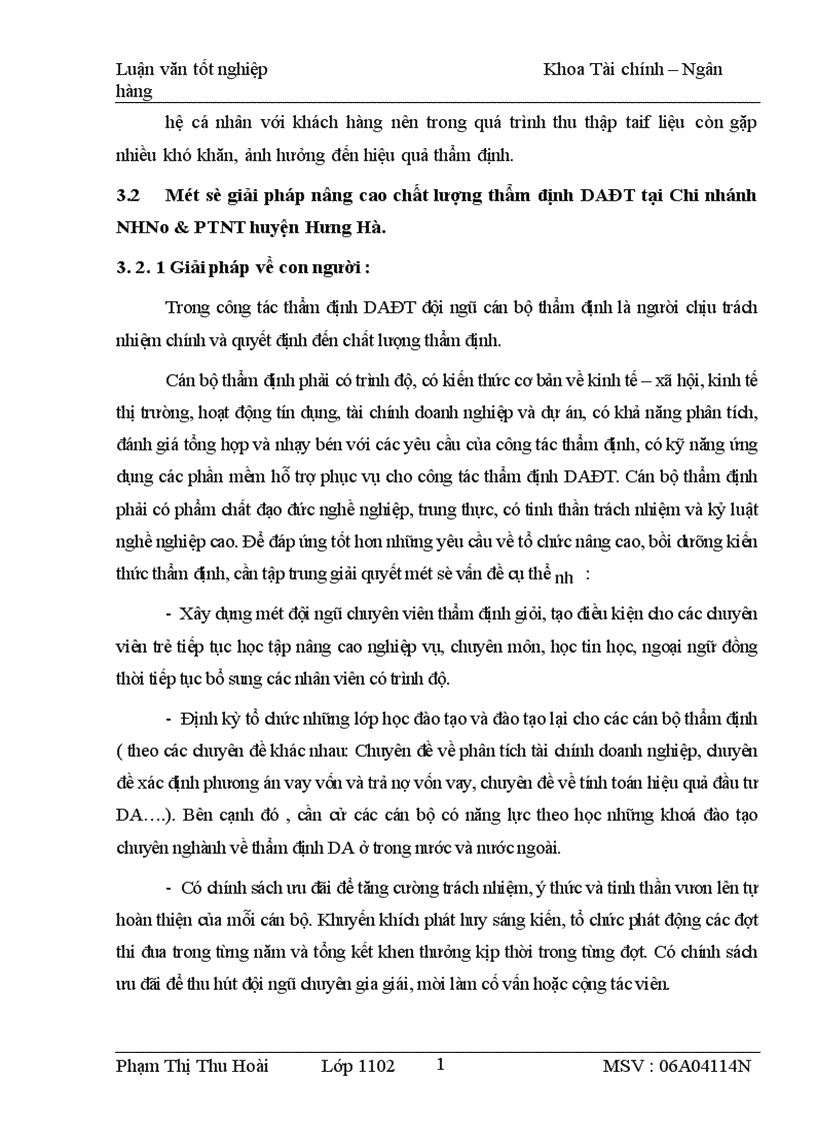 image for page Thực trạng và giải pháp nâng cao chất lượng thẩm định DAĐT tại Chi nhánh NHNo PTNT huyện Hưng Hà