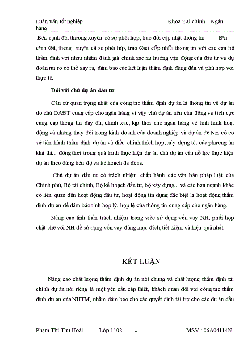 image for page Thực trạng và giải pháp nâng cao chất lượng thẩm định DAĐT tại Chi nhánh NHNo PTNT huyện Hưng Hà