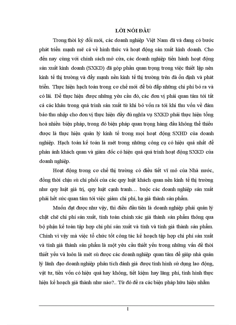 image for page Tình hình thực tế về công tác kế toán tập hợp chi phí sản xuất và tình giá thành sản phẩm ở Nhà máy xi măng Sông Đà thuộc công ty xây lắp vật tư vận tải Sông Đà 1