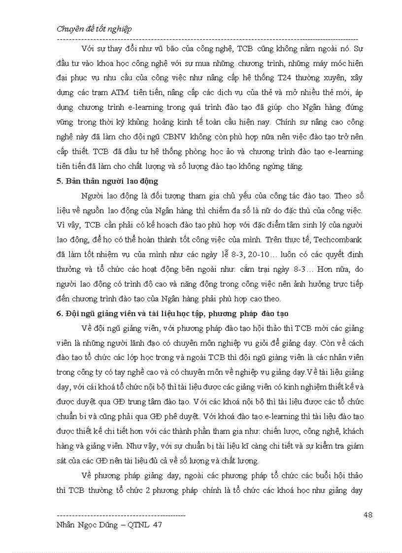 image for page Hoàn thiện công tác đào tạo và phát triển Nguồn nhân lực tại Ngân hàng TMCP kỹ thương Việt Nam Techcombank