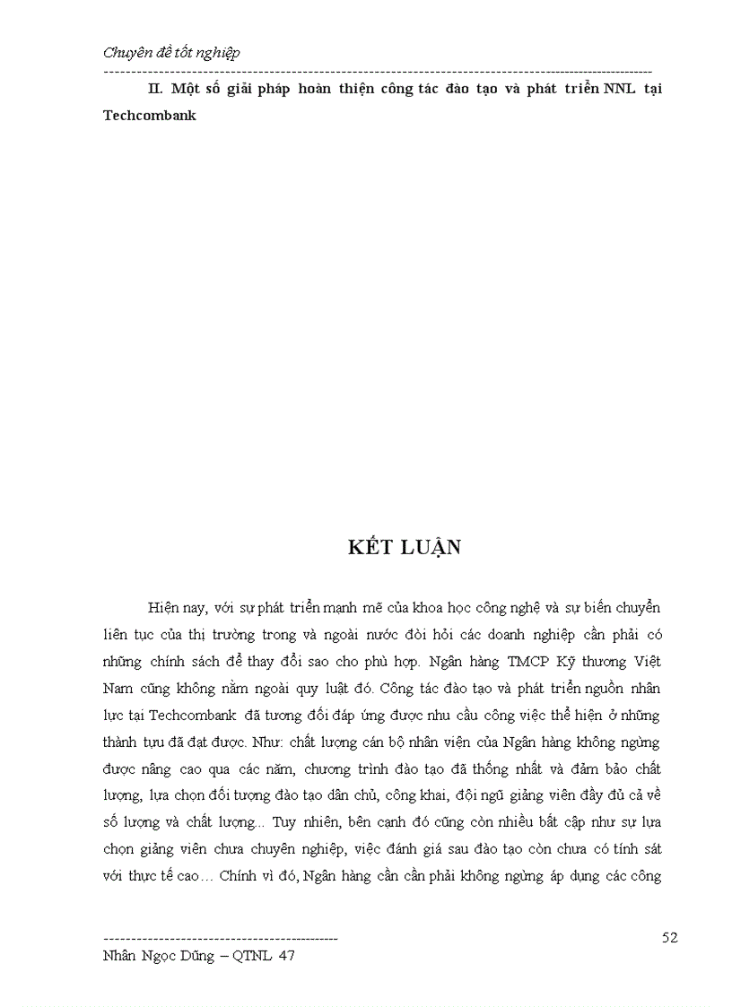 image for page Hoàn thiện công tác đào tạo và phát triển Nguồn nhân lực tại Ngân hàng TMCP kỹ thương Việt Nam Techcombank