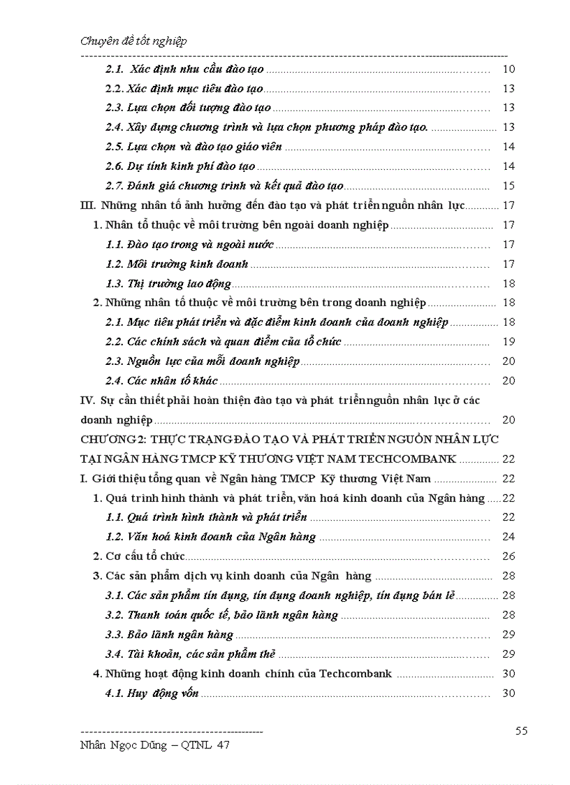 image for page Hoàn thiện công tác đào tạo và phát triển Nguồn nhân lực tại Ngân hàng TMCP kỹ thương Việt Nam Techcombank