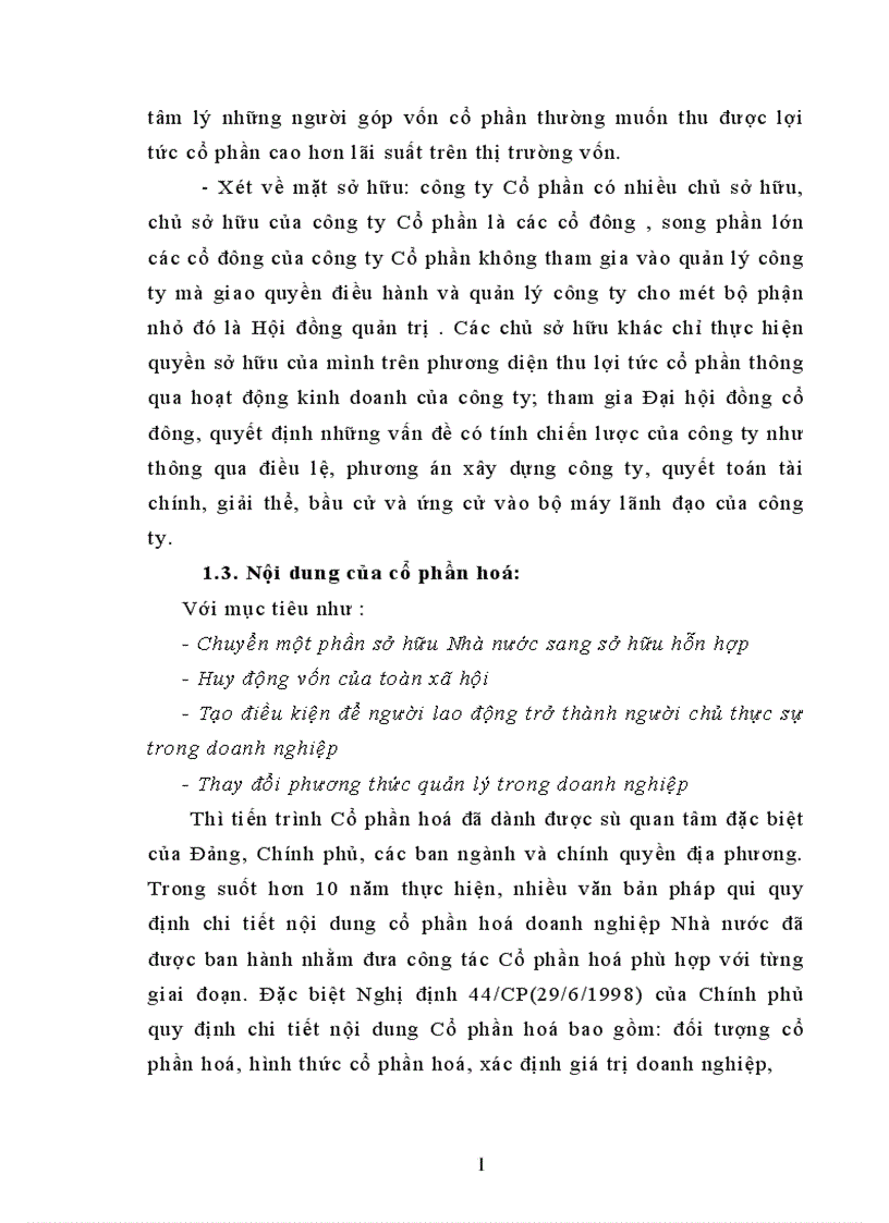 image for page vấn đề Cổ phần hoá doanh nghiệp Nhà nước thực trạng và giải pháp Phần thứ nhất Lý luận chung về cổ phần hoá và sự cần thiết phải tiến hành cổ phần hoá ở Việt Nam I