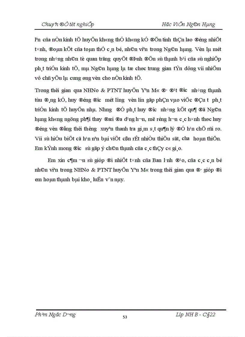 image for page Giải pháp phòng ngừa hạn chế rủi ro tín dụng trong hoạt động kinh doanh tại Ngân hàng Nông nghiệp và phát triển nông thôn Việt Nam chi nhánh Huyện Yên Mô Tỉnh Ninh Bình