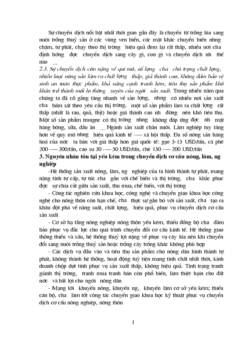 image for page Phương hướng cơ bản chuyển dịch cơ cấu nông nghiệp Việt Nam giai đoạn 2001 2010