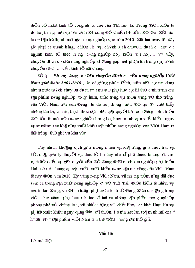 image for page Phương hướng cơ bản chuyển dịch cơ cấu nông nghiệp Việt Nam giai đoạn 2001 2010