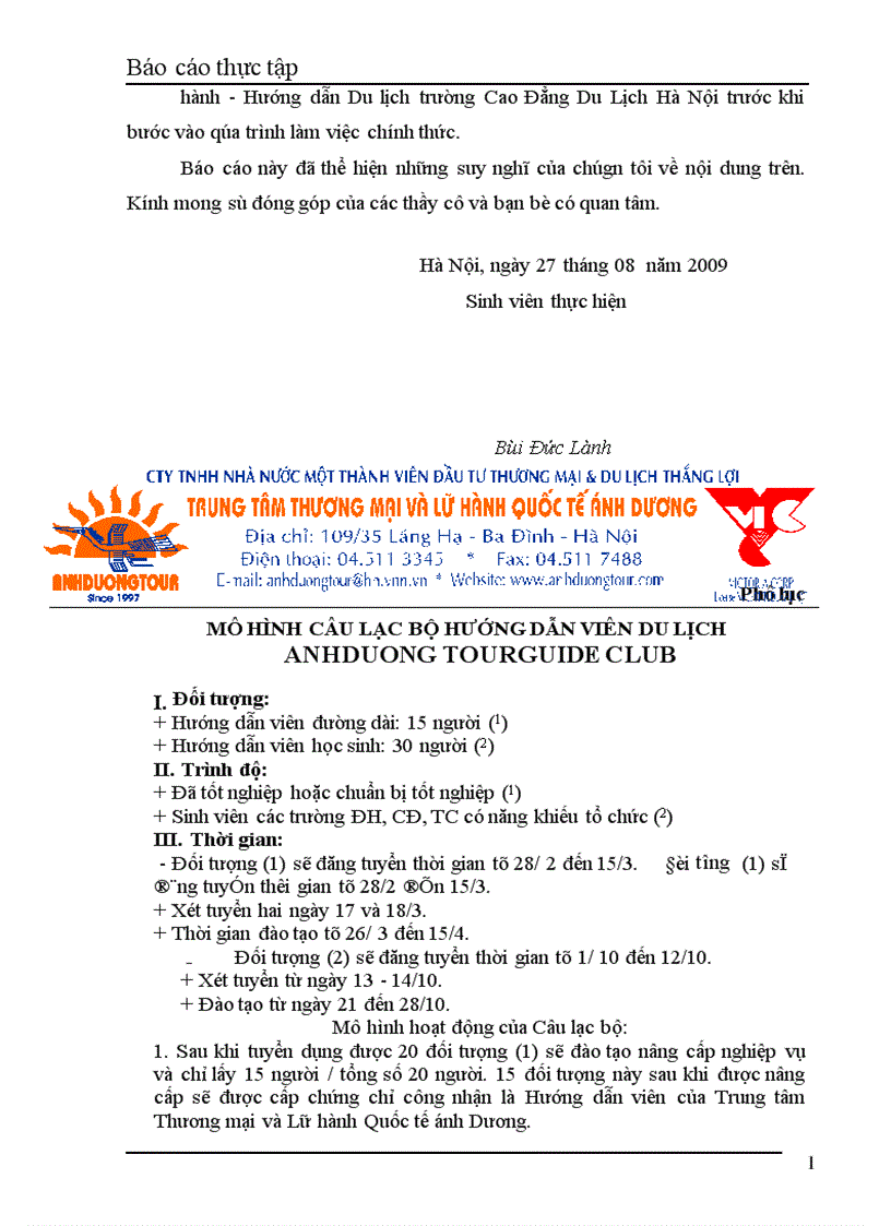image for page Thực trạng phương thức hoạt động nghiệp vụ tại Trung tâm Thương mại và Lữ hành Quốc tế ánh Dương