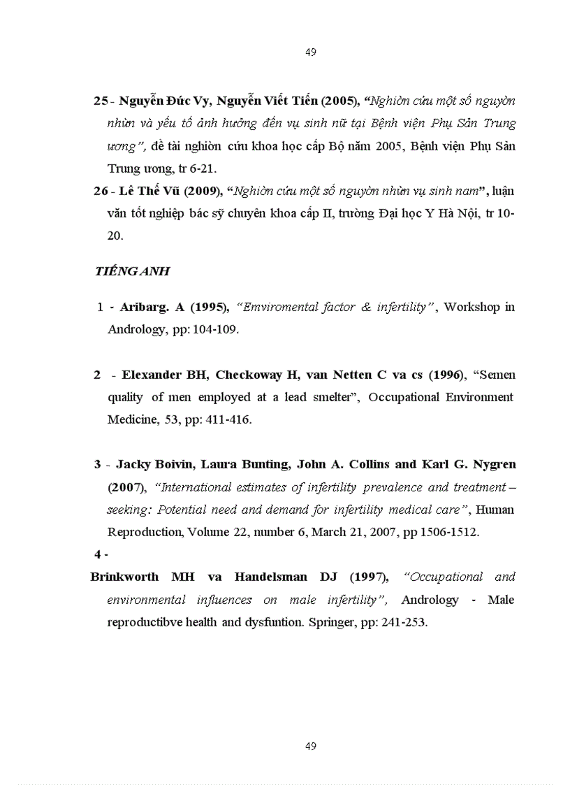 image for page Nghiên cứu tỷ lệ va mô t sô yê u tô ảnh hưởng đến vô sinh cu a ca c că p vơ chô ng trong độ tuổi sinh đẻ tại Cần Thơ Đồng Nai năm 2009