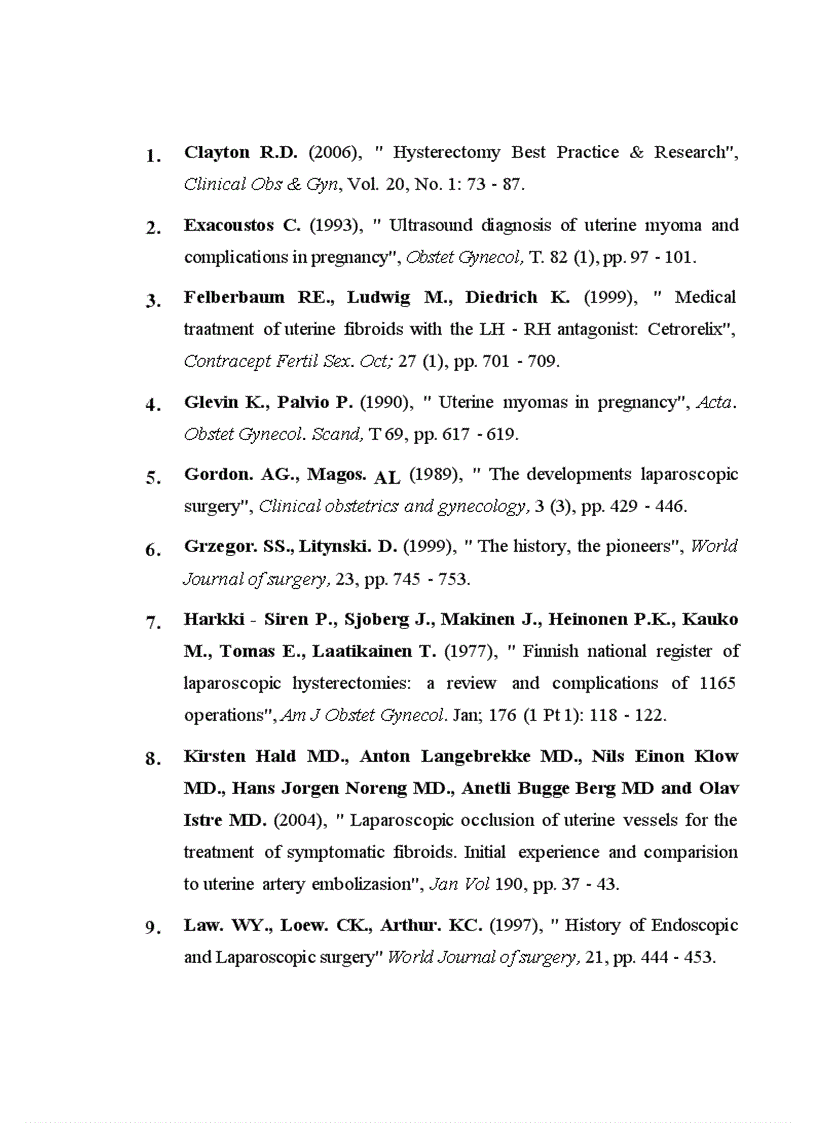 image for page Tình hình bóc u xơ tử cung qua nội soi tại bệnh viện Phụ sản Trung ương từ tháng 1 năm 2005 đến tháng 6 năm 2009