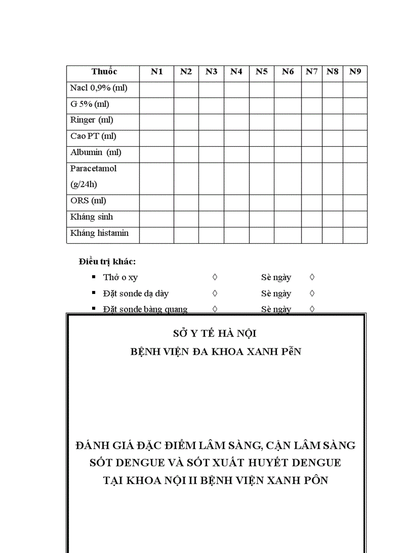 image for page Đánh giá đặc điểm lâm sàng cận lâm sàng của sốt dengue và sốt xuất huyết dengue tại khoa nội II bệnh viện Xanh Pôn