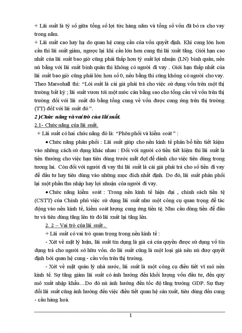 image for page Lãi suất trong thị trường tài chính Việt Nam