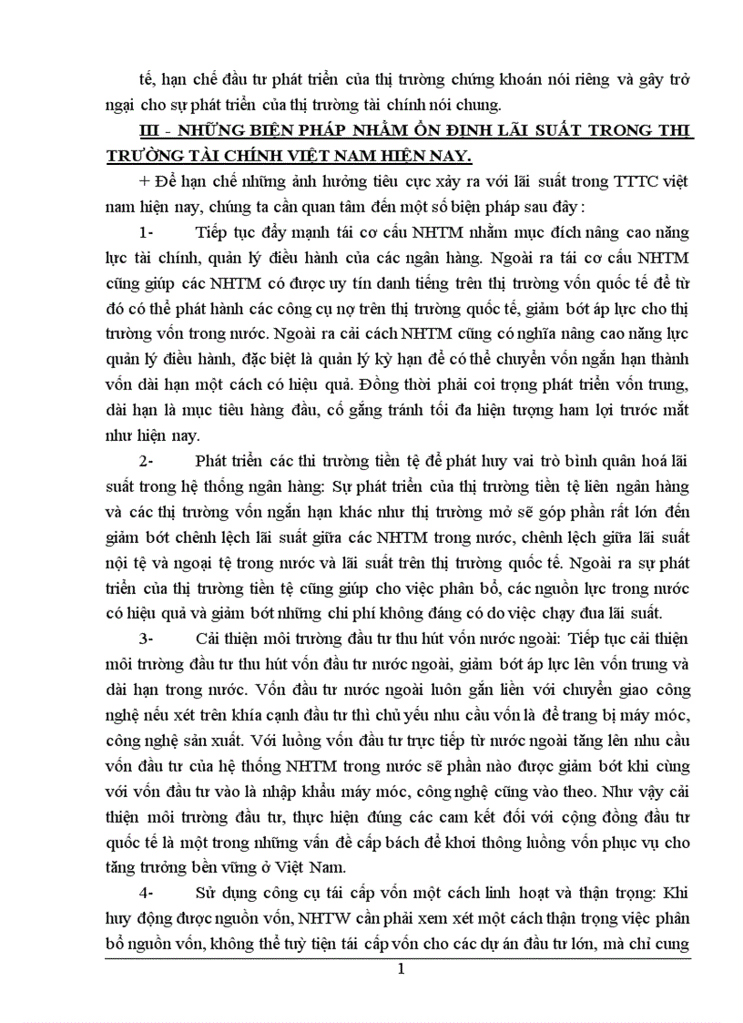 image for page Lãi suất trong thị trường tài chính Việt Nam