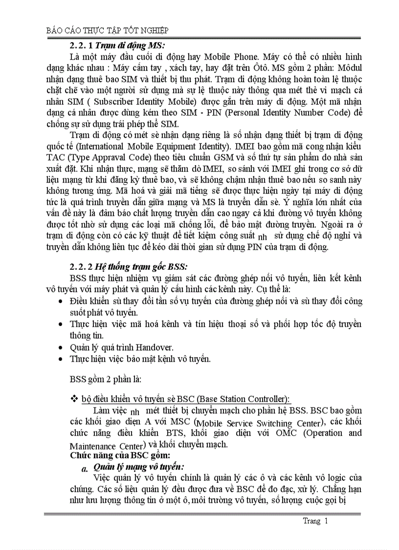 image for page Tổng quan về hệ thống thông tin di động GSM