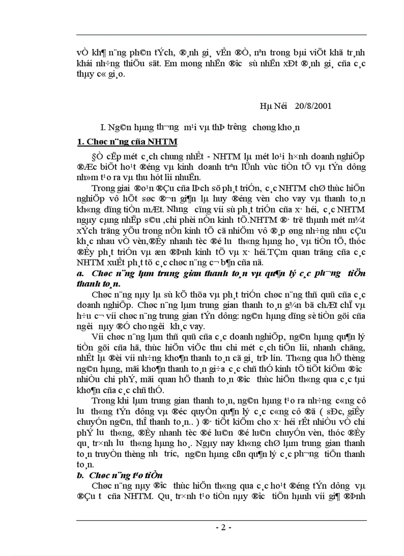 image for page Hoạt động của NHTM trong quá trình hình thành và phát triển TTCK ở Việt Nam 1