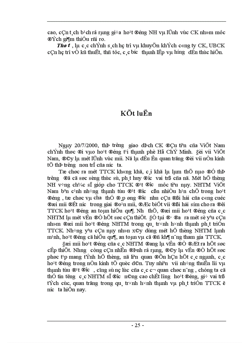 image for page Hoạt động của NHTM trong quá trình hình thành và phát triển TTCK ở Việt Nam 1