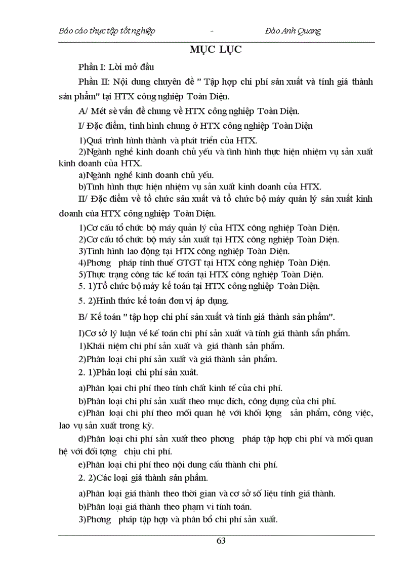 image for page Tập hợp chi phí sản xuất và tính giá thành sản phẩm tại HTX công nghiệp Toàn Diện