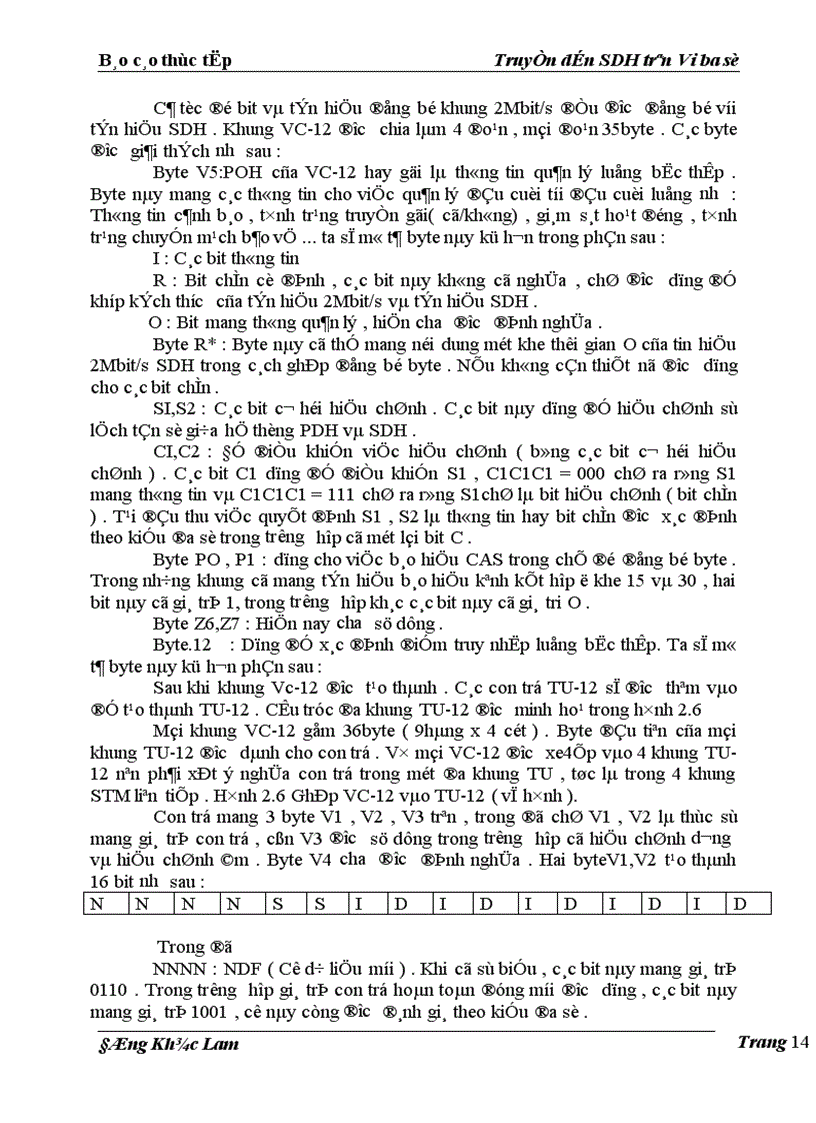 image for page Truyền dẫn SDH trên Vi ba số 1