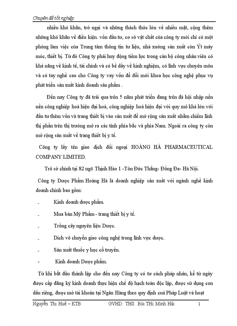 image for page Hoàn Thiện kế toán tập hợp chi phí sản xuất và tính giá thành sản phẩm tại Công ty TNHH Dược Phẩm Hoàng Hà 1