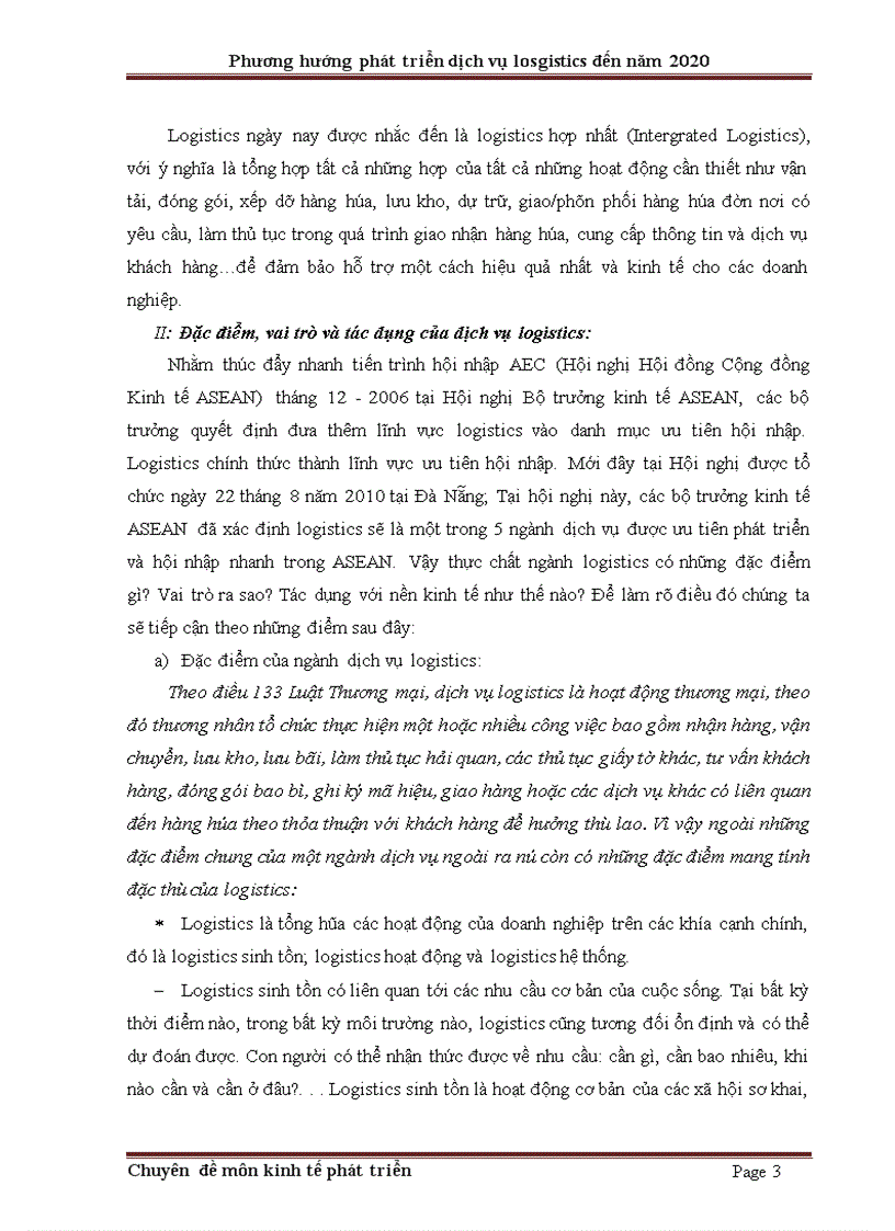 image for page Phương hướng và giải pháp phát triển dịch vụ logistics đến năm 2020