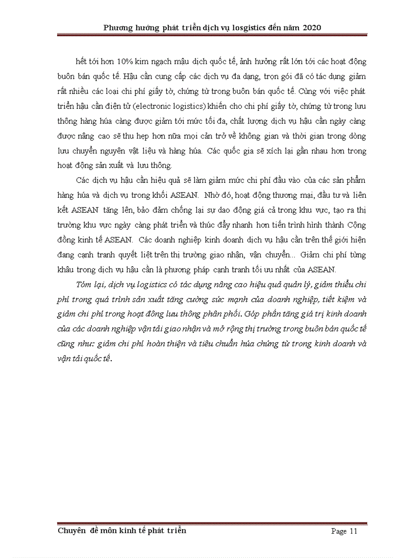 image for page Phương hướng và giải pháp phát triển dịch vụ logistics đến năm 2020