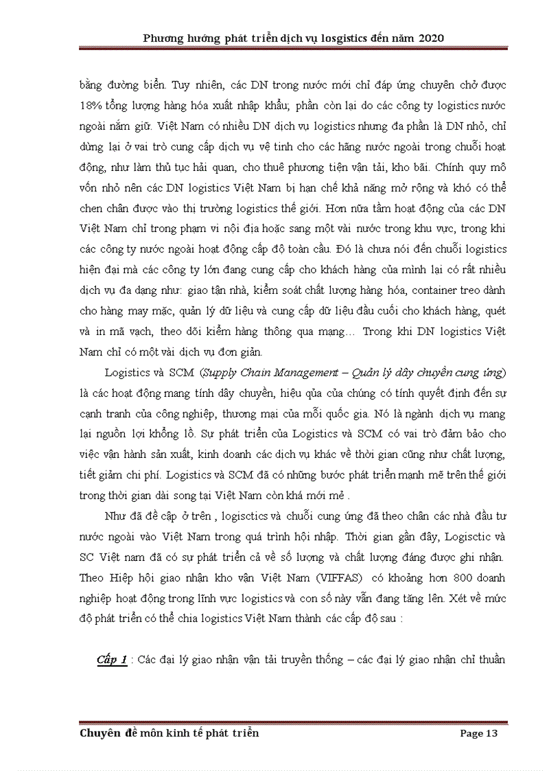 image for page Phương hướng và giải pháp phát triển dịch vụ logistics đến năm 2020
