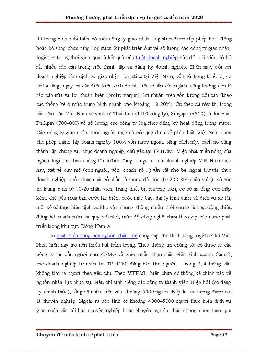 image for page Phương hướng và giải pháp phát triển dịch vụ logistics đến năm 2020