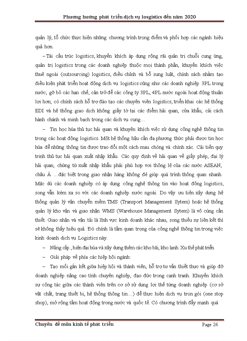 image for page Phương hướng và giải pháp phát triển dịch vụ logistics đến năm 2020