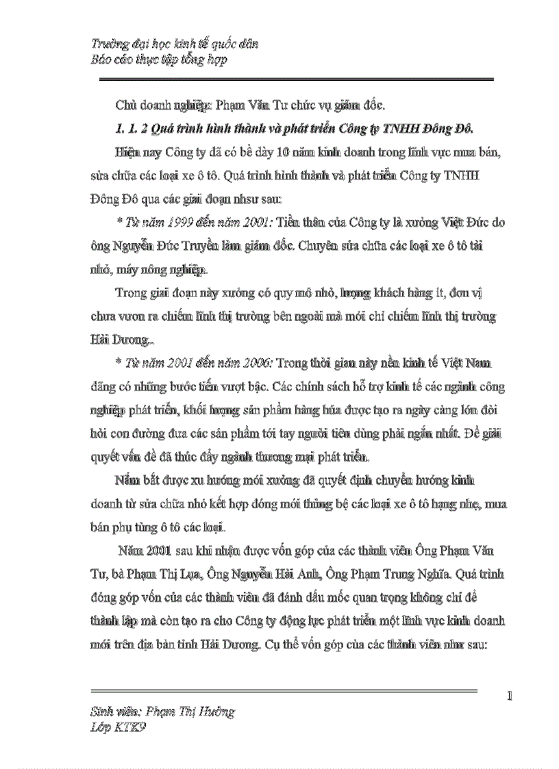 image for page Báo cáo thực tập tổng hợp tại công ty TNHH Đông Đô