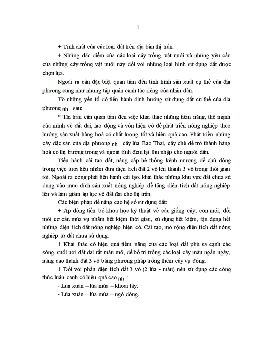 image for page Đánh giá các loại hình sử dụng đất sản xuất nông nghiệp Thị trấn Chợ chu huyện Định Hoá tỉnh Thái Nguyên từ năm 2006 đến năm 2008