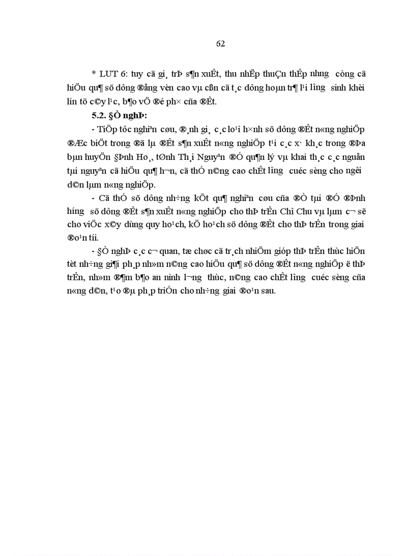 image for page Đánh giá các loại hình sử dụng đất sản xuất nông nghiệp Thị trấn Chợ chu huyện Định Hoá tỉnh Thái Nguyên từ năm 2006 đến năm 2008