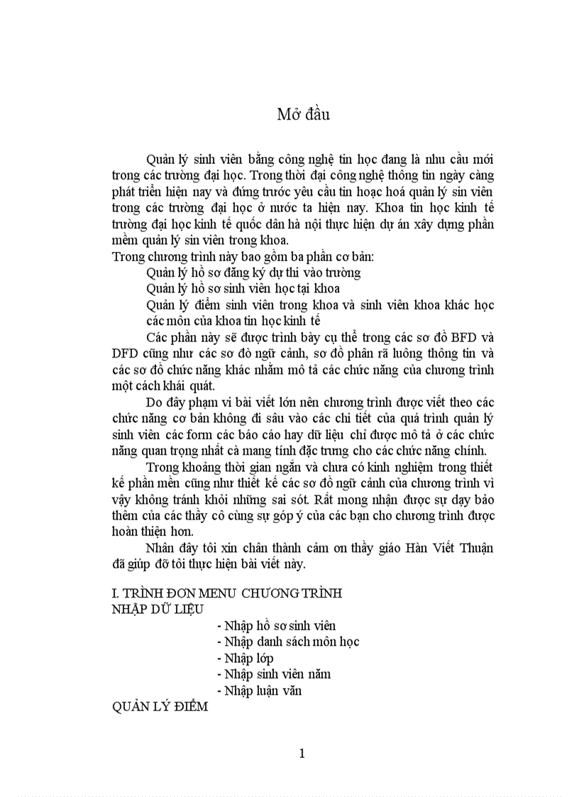 image for page Xây dựng phần mềm quản lý sin viên trong khoa