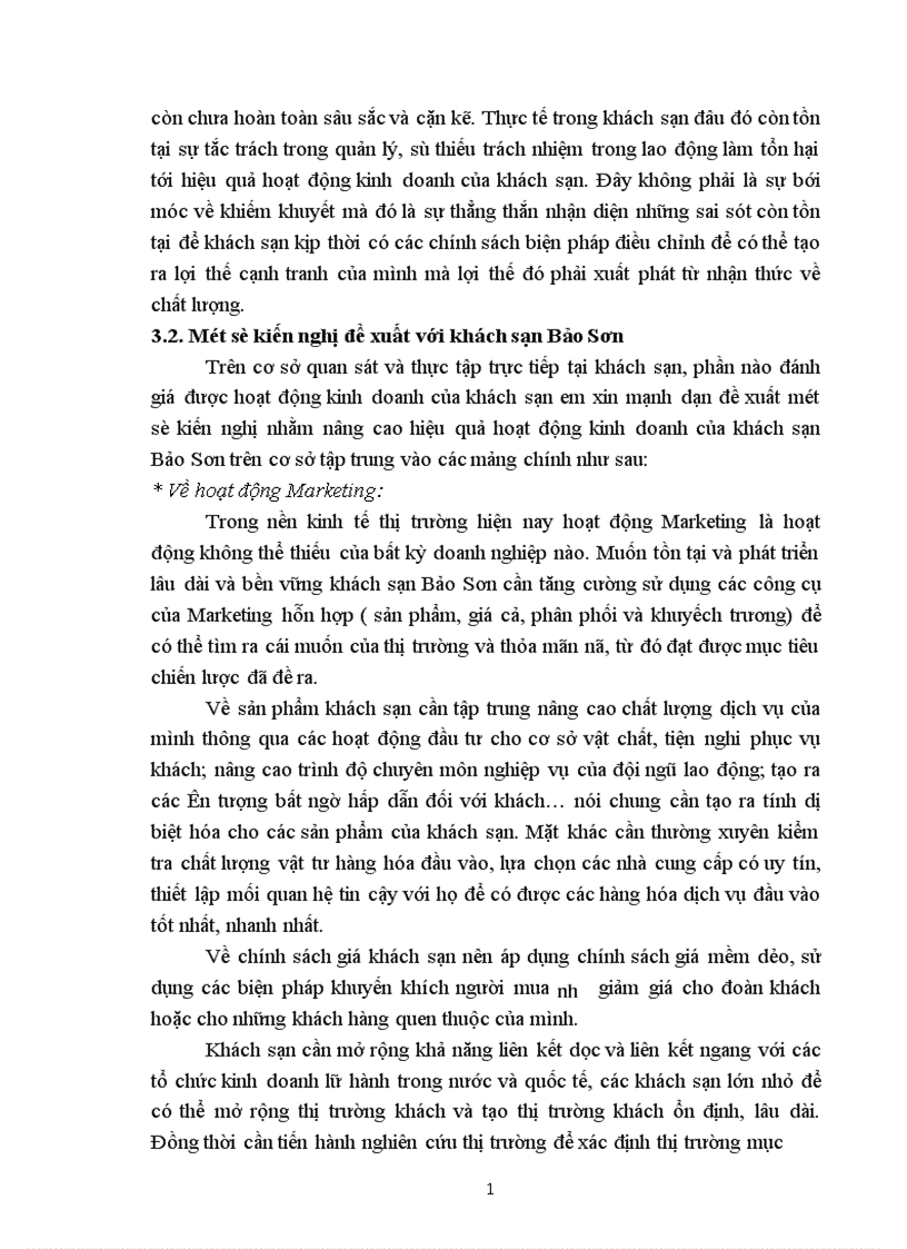 image for page Báo cáo thực tập tổng hợp tại khách sạn Bảo Sơn