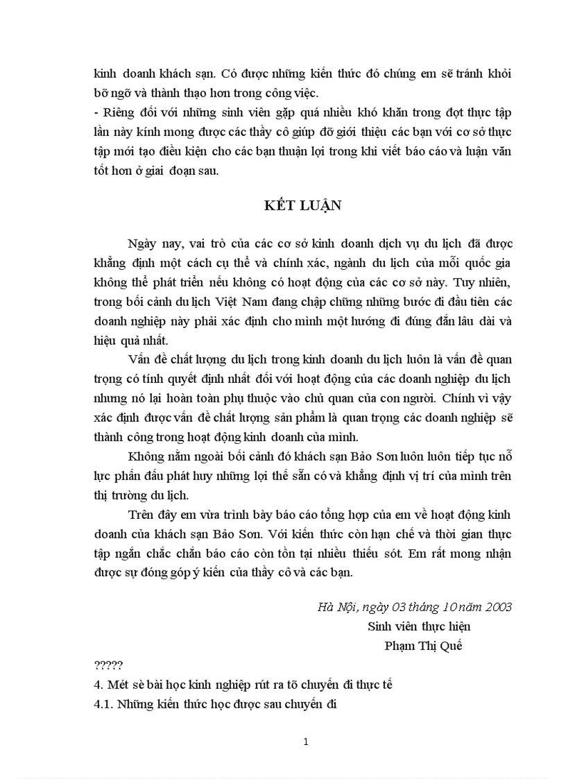 image for page Báo cáo thực tập tổng hợp tại khách sạn Bảo Sơn