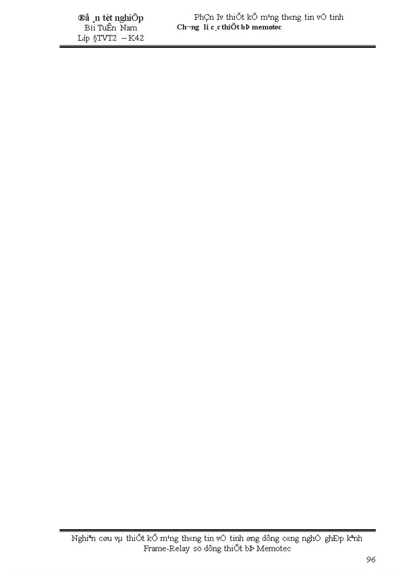 image for page Nghiên cứu và thiết kế mạng thông tin vệ tinh ứng dụng công nghệ ghép kênh Frame Relay sử dụng thiết bị Memotec