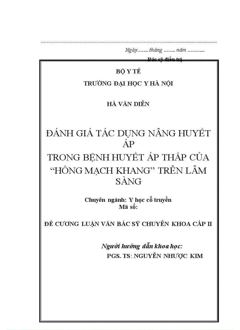 image for page Đánh giá tác dụng nâng huyết áp của Hồng mạch khang trên lâm sàng và sự biến đổi một số chỉ số cận lâm sàng trước và sau điều trị