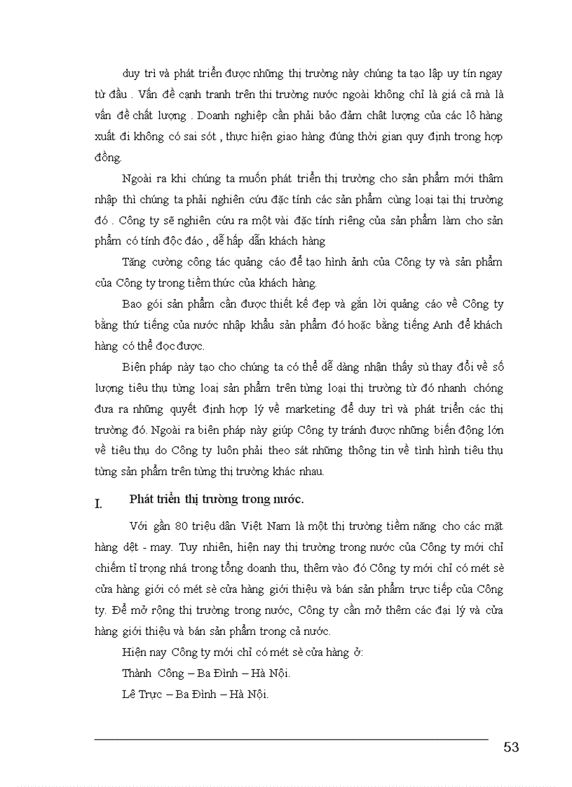 image for page Một số biện pháp nhằm mở rộng thị trường tiêu thụ sản phẩm của Công ty May Chiến Thắng 1