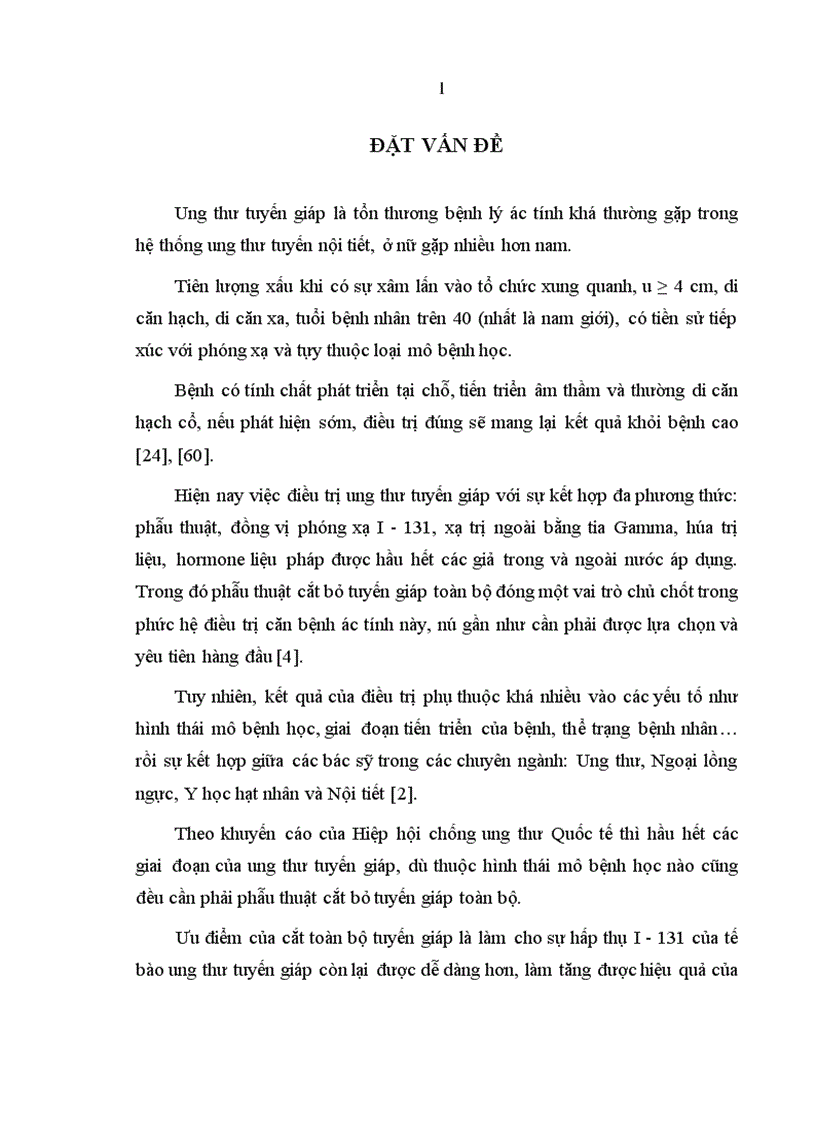 image for page Nghiên cứu điều trị ung thư tuyến giáp thể biệt hóa bằng phẫu thuật cắt toàn bộ tuyến giáp và các mức liều i 131 hủy mô giáp