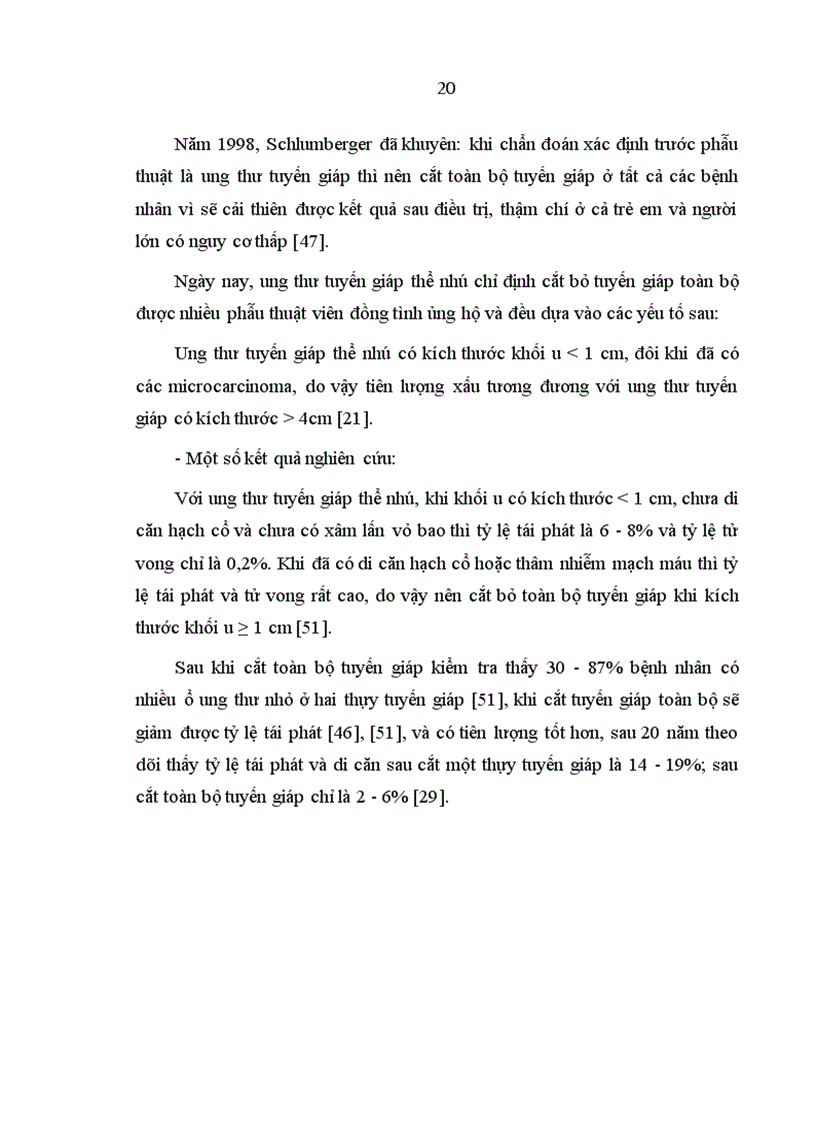 image for page Nghiên cứu điều trị ung thư tuyến giáp thể biệt hóa bằng phẫu thuật cắt toàn bộ tuyến giáp và các mức liều i 131 hủy mô giáp