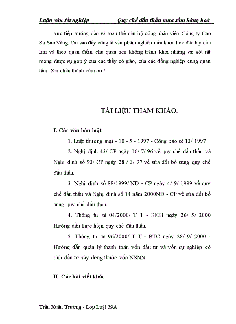 image for page Qui chế đấu thầu mua sắm hàng hoá và thực tiễn áp dụng ở Công ty Cao Su Sao Vàng