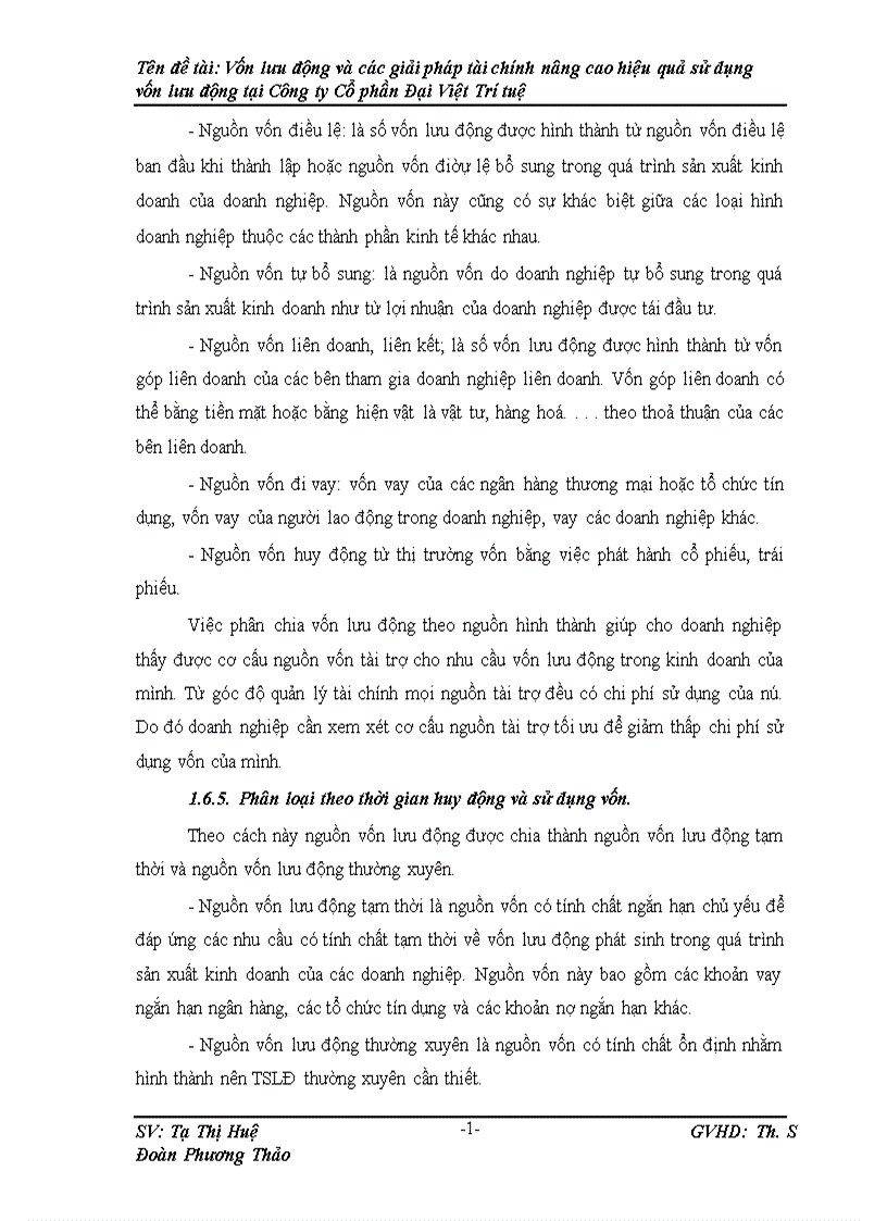 image for page Vốn lưu động và các giải pháp tài chính nâng cao hiệu quả sử dụng vốn lưu động tại Công ty Cố phần Đại Việt Trí Tuệ