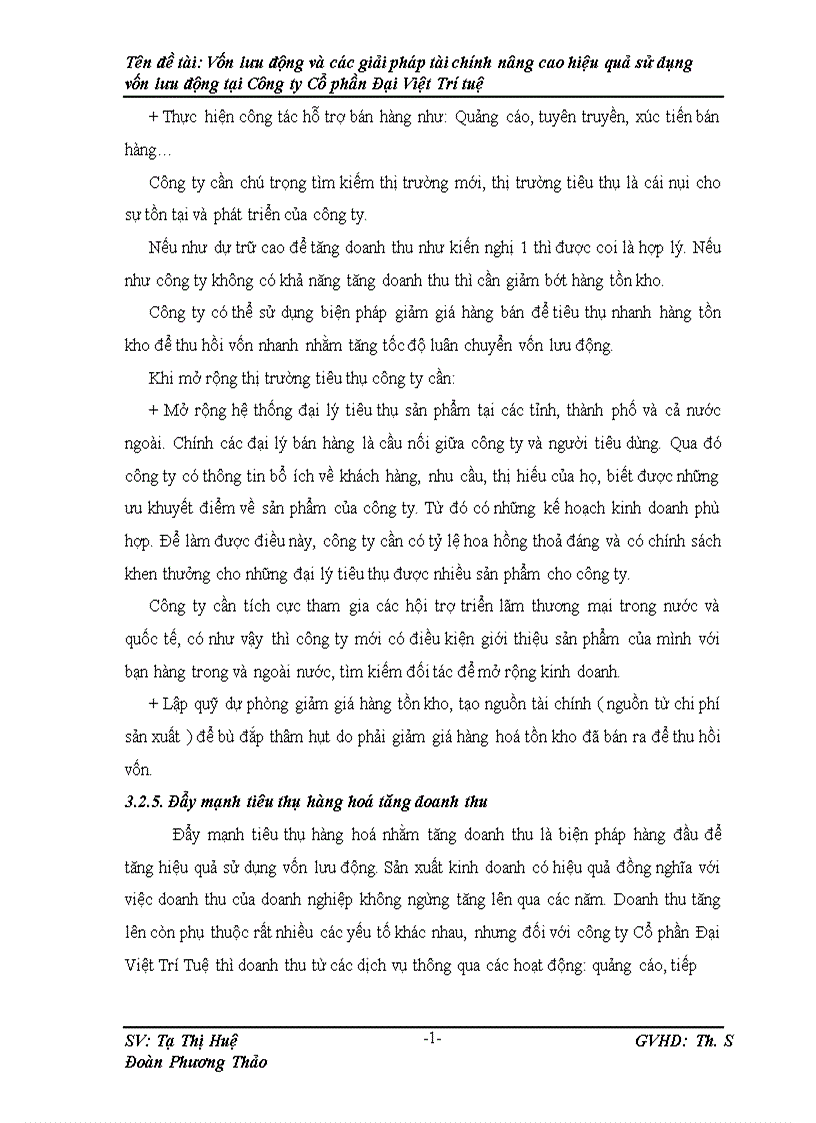 image for page Vốn lưu động và các giải pháp tài chính nâng cao hiệu quả sử dụng vốn lưu động tại Công ty Cố phần Đại Việt Trí Tuệ