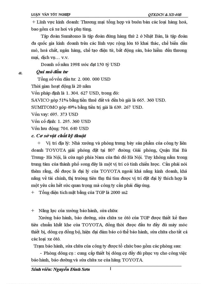 image for page Giải pháp đẩy mạnh tiêu thụ xe ô tô ở Công ty liên doanh Toyota Giải phóng