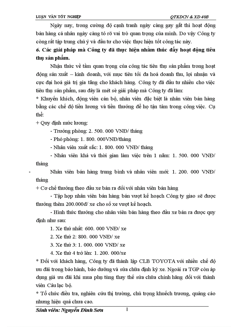 image for page Giải pháp đẩy mạnh tiêu thụ xe ô tô ở Công ty liên doanh Toyota Giải phóng