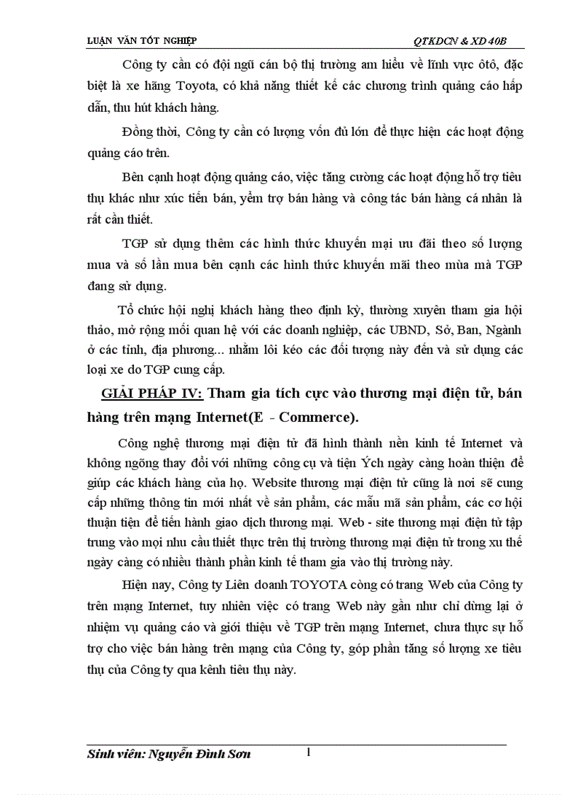 image for page Giải pháp đẩy mạnh tiêu thụ xe ô tô ở Công ty liên doanh Toyota Giải phóng