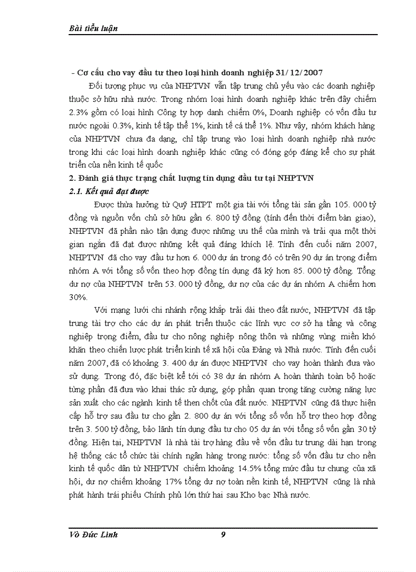 image for page Nâng cao chất lượng tín dụng đầu tư tại NHPTVN