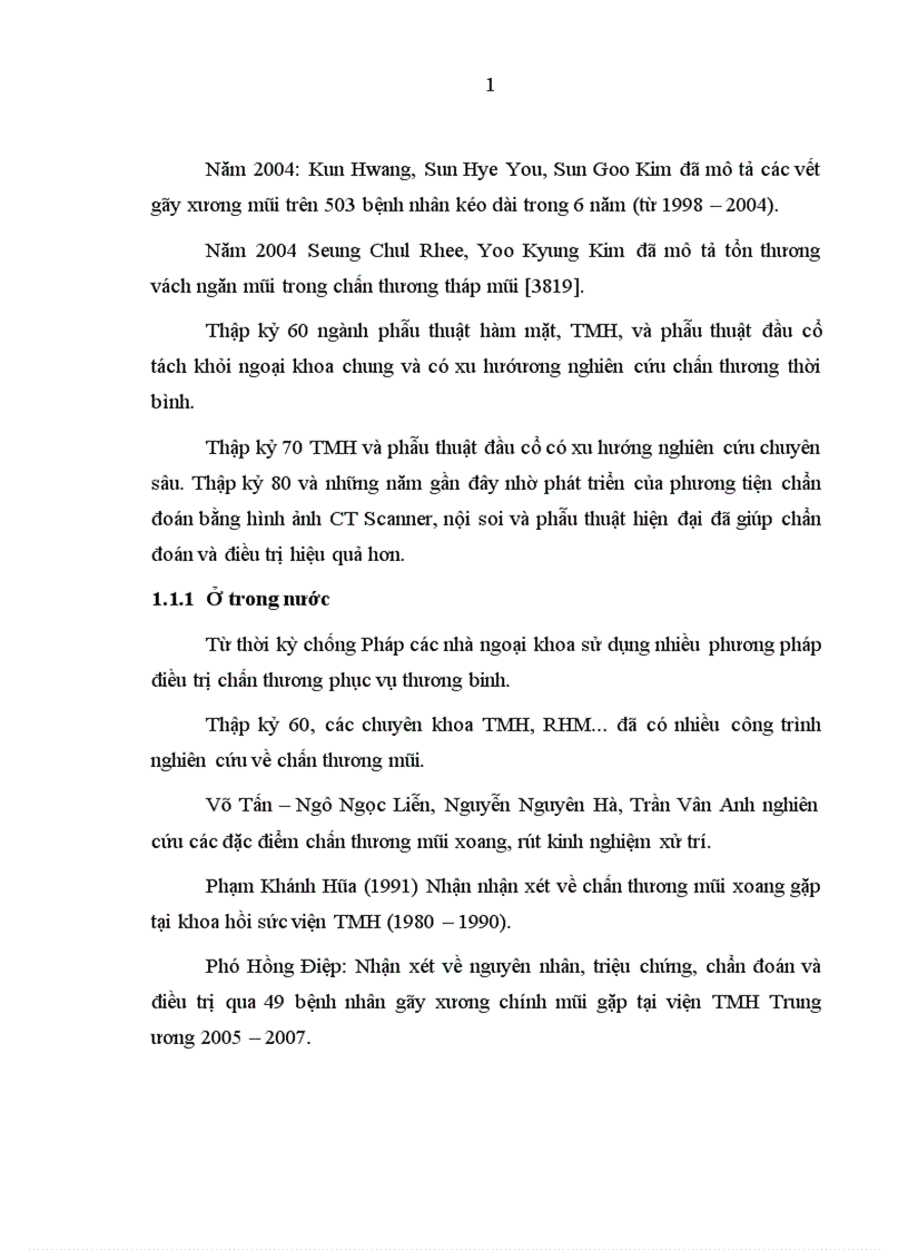 image for page Nghiên cứu đặc điểm lâm sàng và chụp cắt lớp vi của chấn thương tháp mũi