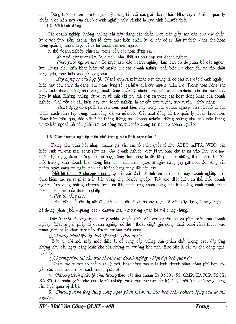 image for page Quản lý chiến lược trong các doanh nghiệp vừa và nhỏ ở Việt Nam hiện nay 1