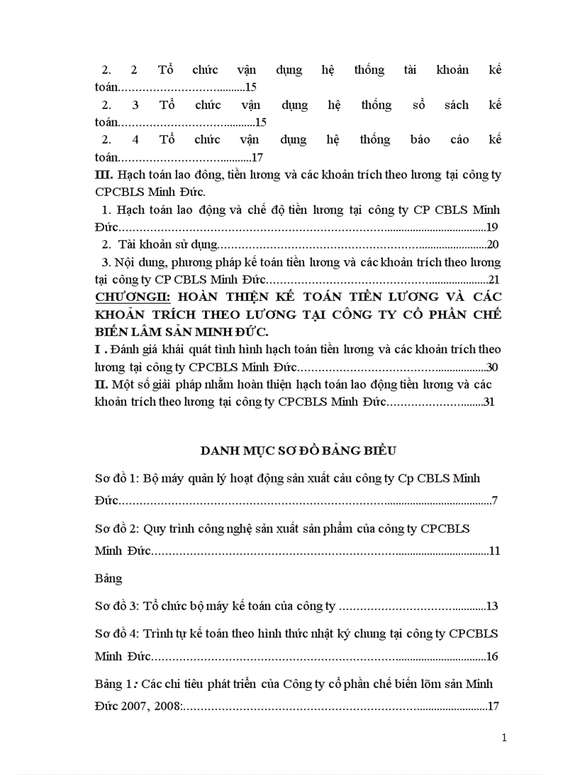 image for page Hoàn thiện kê toán tiền lương và các khoản trích theo lương tại Công ty cổ phần chế biến lâm sản Minh Đức 1