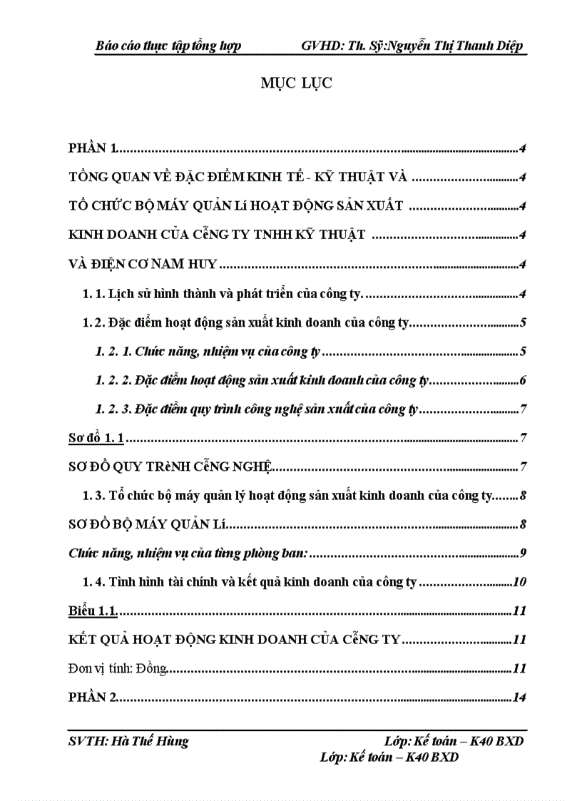 image for page Tổ chức bộ máy kế toán và hệ thống kế toán tại Công ty TNHH kỹ thuật cơ điện Nam Huy